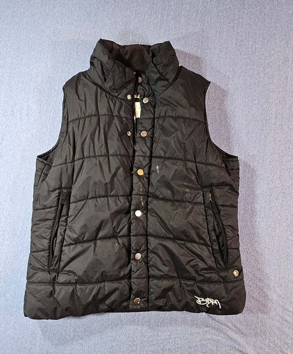 Burton Ranger Puffer Vest Size L Black Quilted Ski Bodywarmer